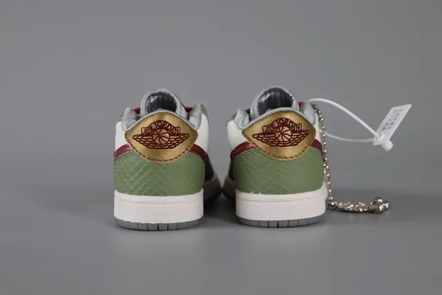 Nike Air Jordan 1 Low Burgundy and Gold Lifestyle Sneakers 5