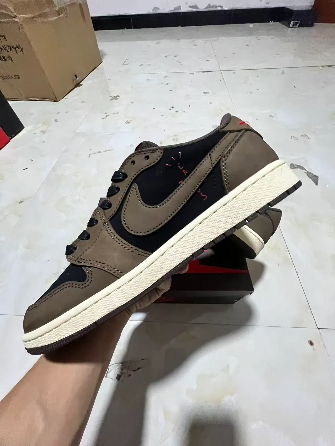 Nike Air Jordan 1 Low Cactus Jack Lifestyle Sneakers 5