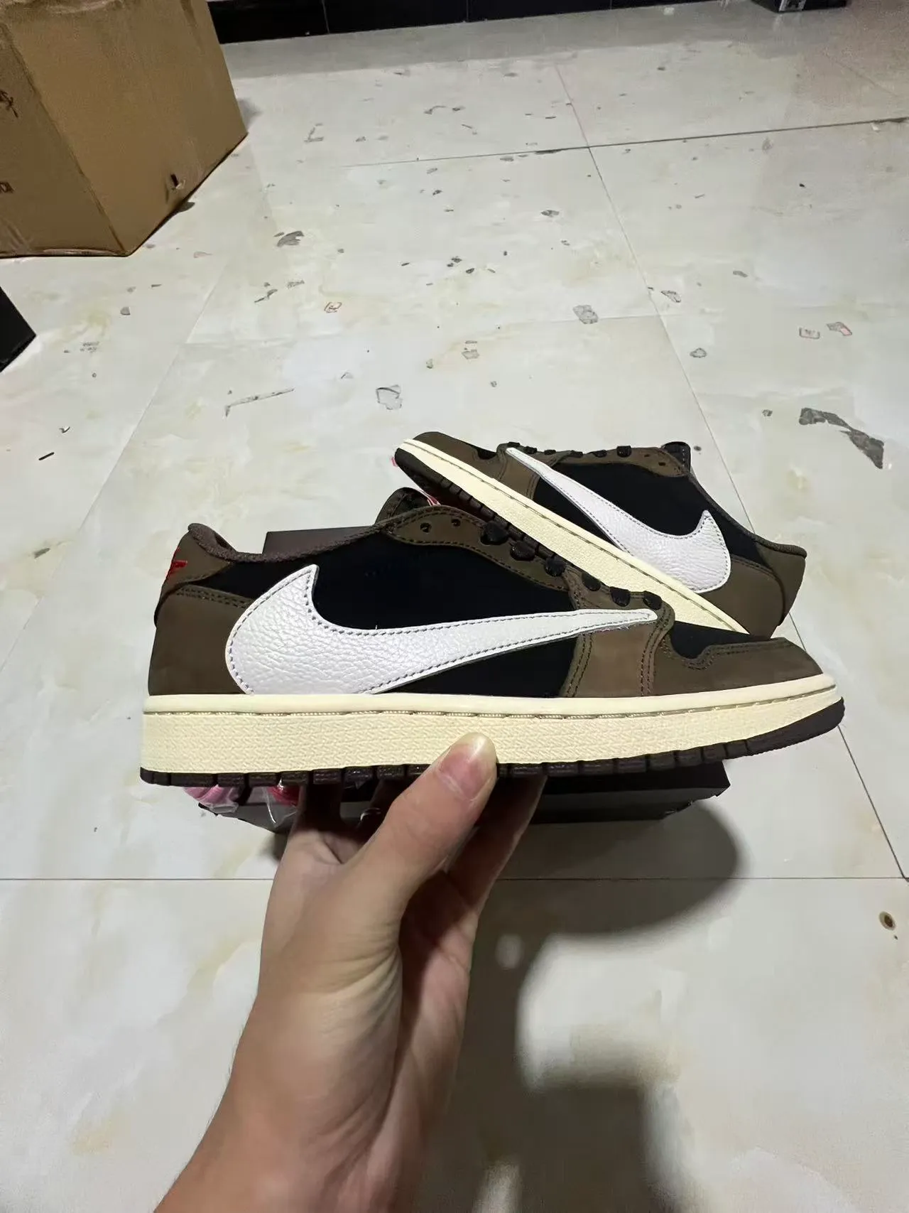 Nike Air Jordan 1 Low Cactus Jack Lifestyle Sneakers 7