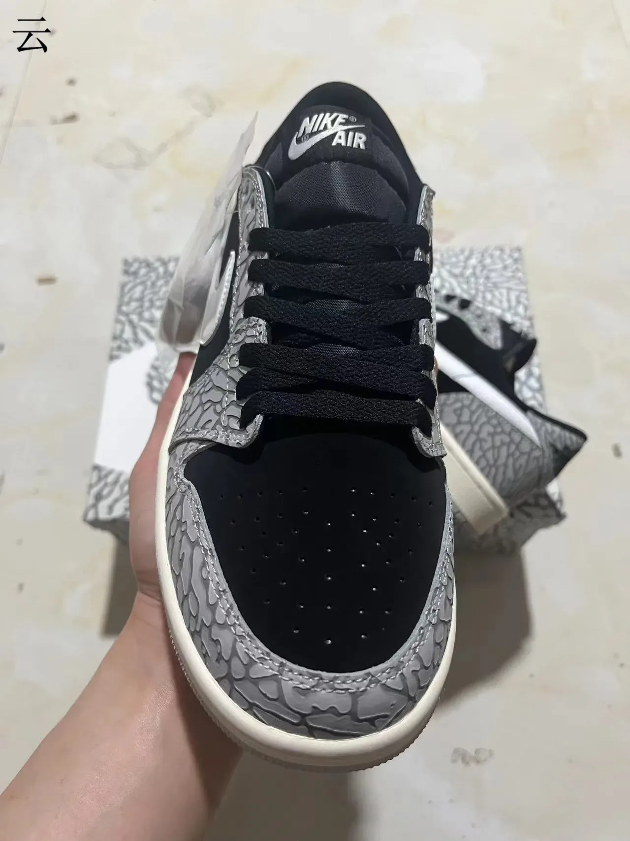 Nike Air Jordan 1 Low Elephant Print Lifestyle Sneakers 11