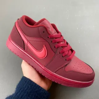 Nike Air Jordan 1 Low Monochromatic Red Lifestyle Sneakers