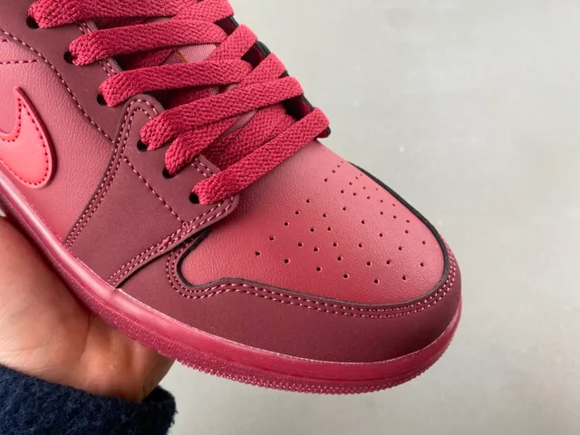 Nike Air Jordan 1 Low Monochromatic Red Lifestyle Sneakers 2