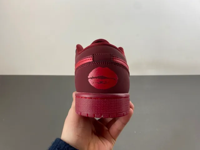 Nike Air Jordan 1 Low Monochromatic Red Lifestyle Sneakers 4