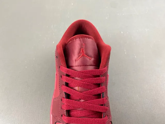 Nike Air Jordan 1 Low Monochromatic Red Lifestyle Sneakers 6