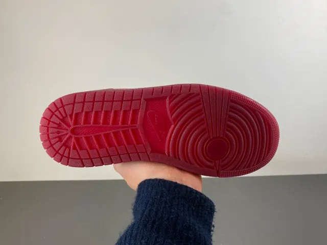 Nike Air Jordan 1 Low Monochromatic Red Lifestyle Sneakers 9