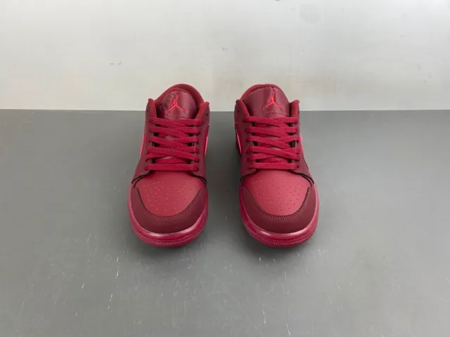 Nike Air Jordan 1 Low Monochromatic Red Lifestyle Sneakers 11