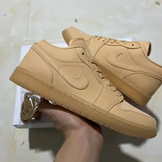 Nike Air Jordan 1 Low Monochromatic Tan Lifestyle Sneakers