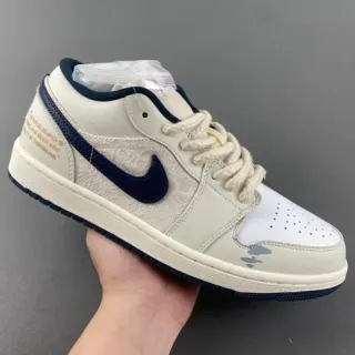 Nike Air Jordan 1 Low Off-White Navy Lifestyle Sneakers