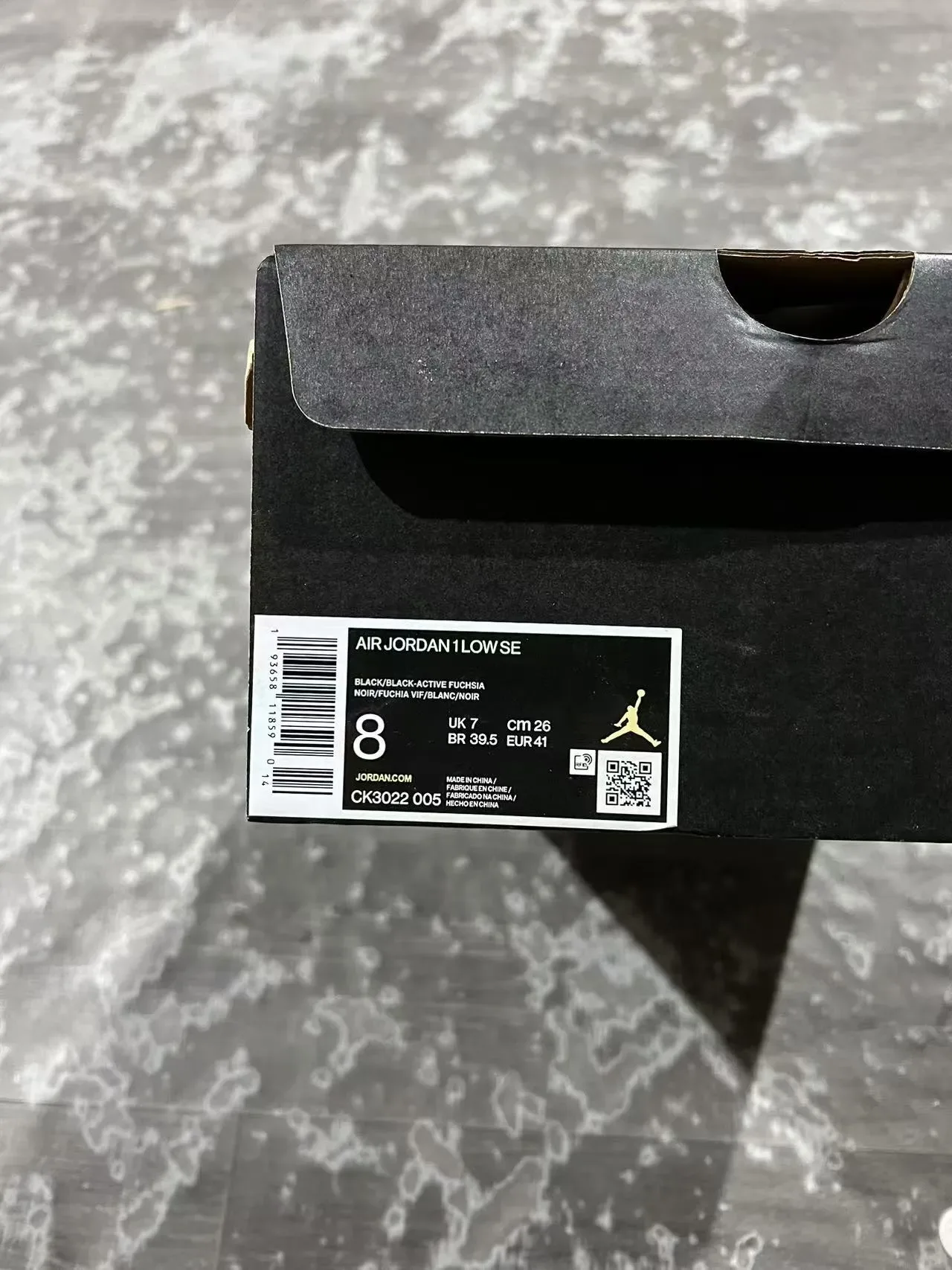 Nike Air Jordan 1 Low Pink Black White Lifestyle Sneakers 10