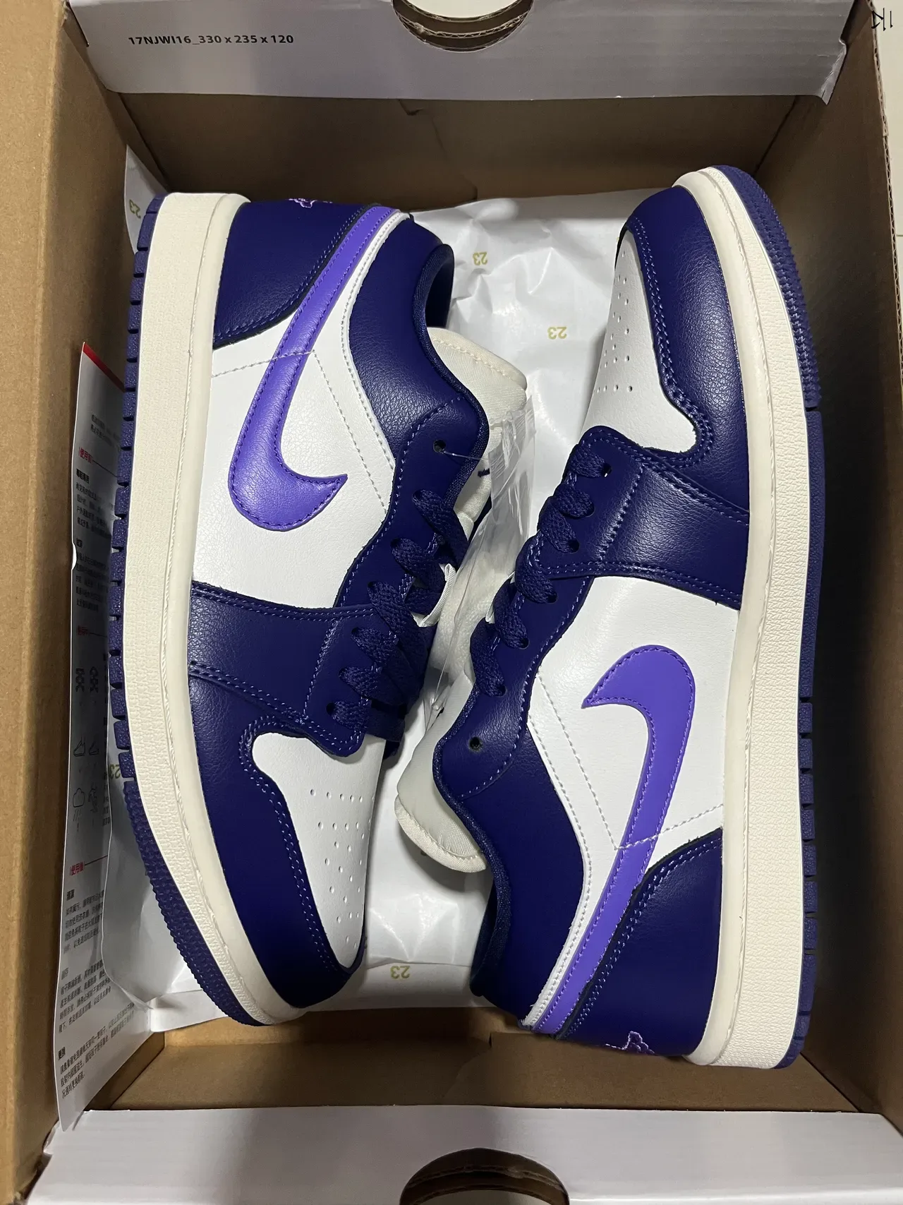 Nike Air Jordan 1 Low Purple Navy White Lifestyle Sneakers 2