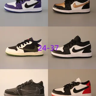 Nike Air Jordan 1 Low 紫色 白色 黑色 篮球鞋