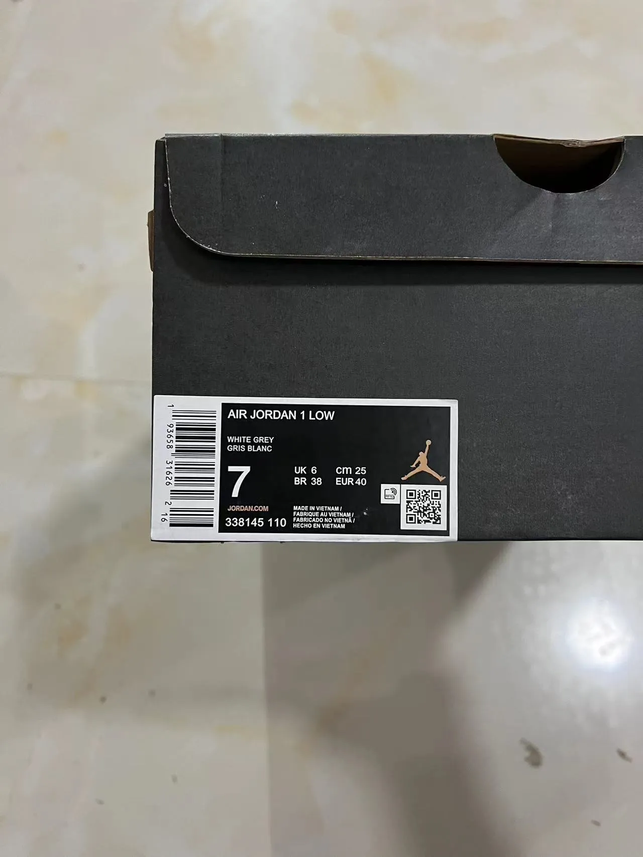 Nike Air Jordan 1 Low White Elephant Print Lifestyle Sneakers 10