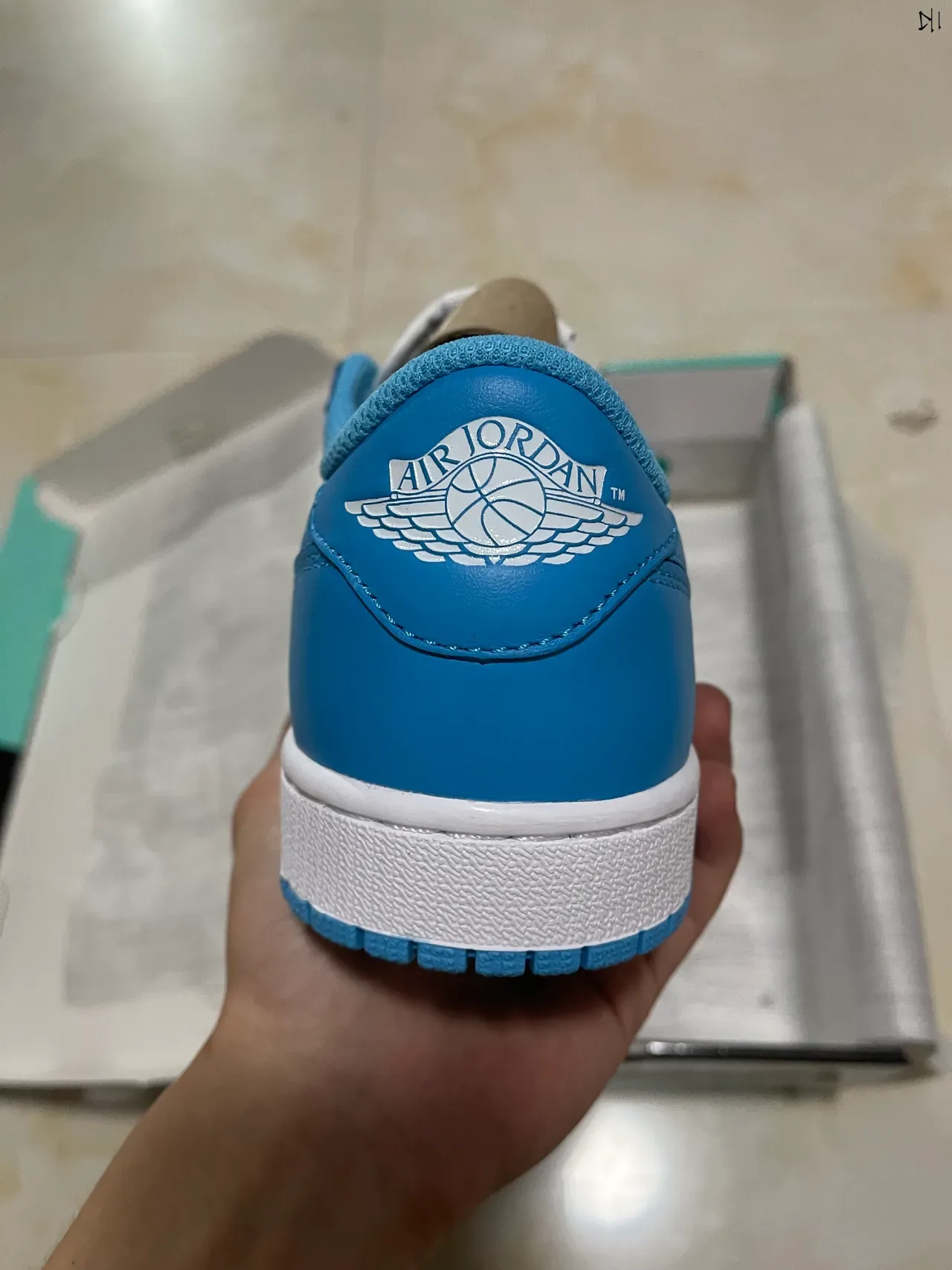 Nike Air Jordan 1 White and Blue Lifestyle Sneakers 6