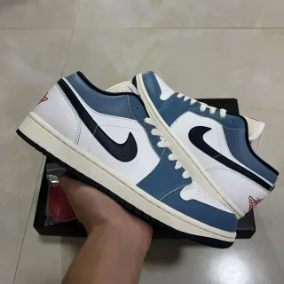 Nike Air Jordan 1 White Blue Black Lifestyle Sneakers