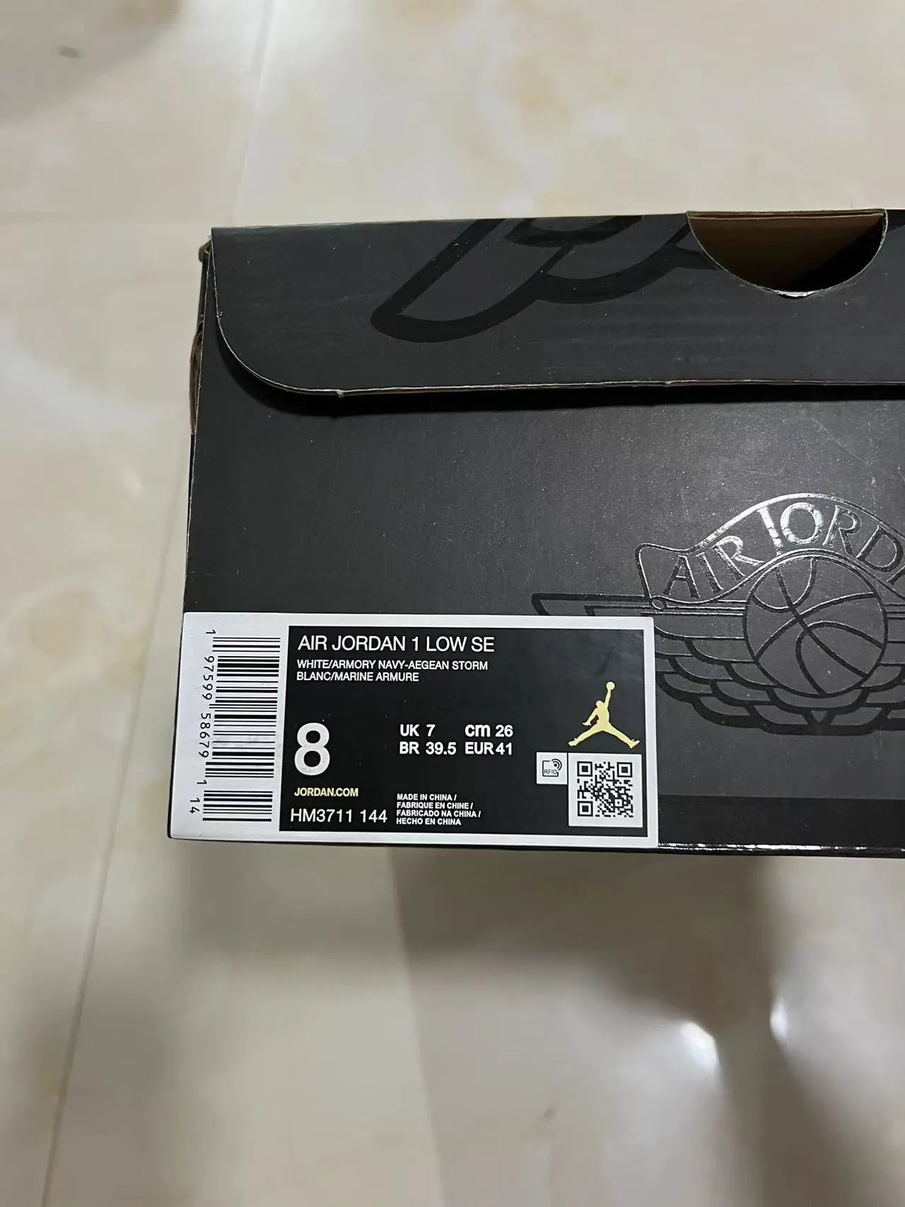 Nike Air Jordan 1 White Blue Black Lifestyle Sneakers 2
