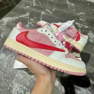 Nike Air Jordan 1 White Pink Red Lifestyle Sneakers