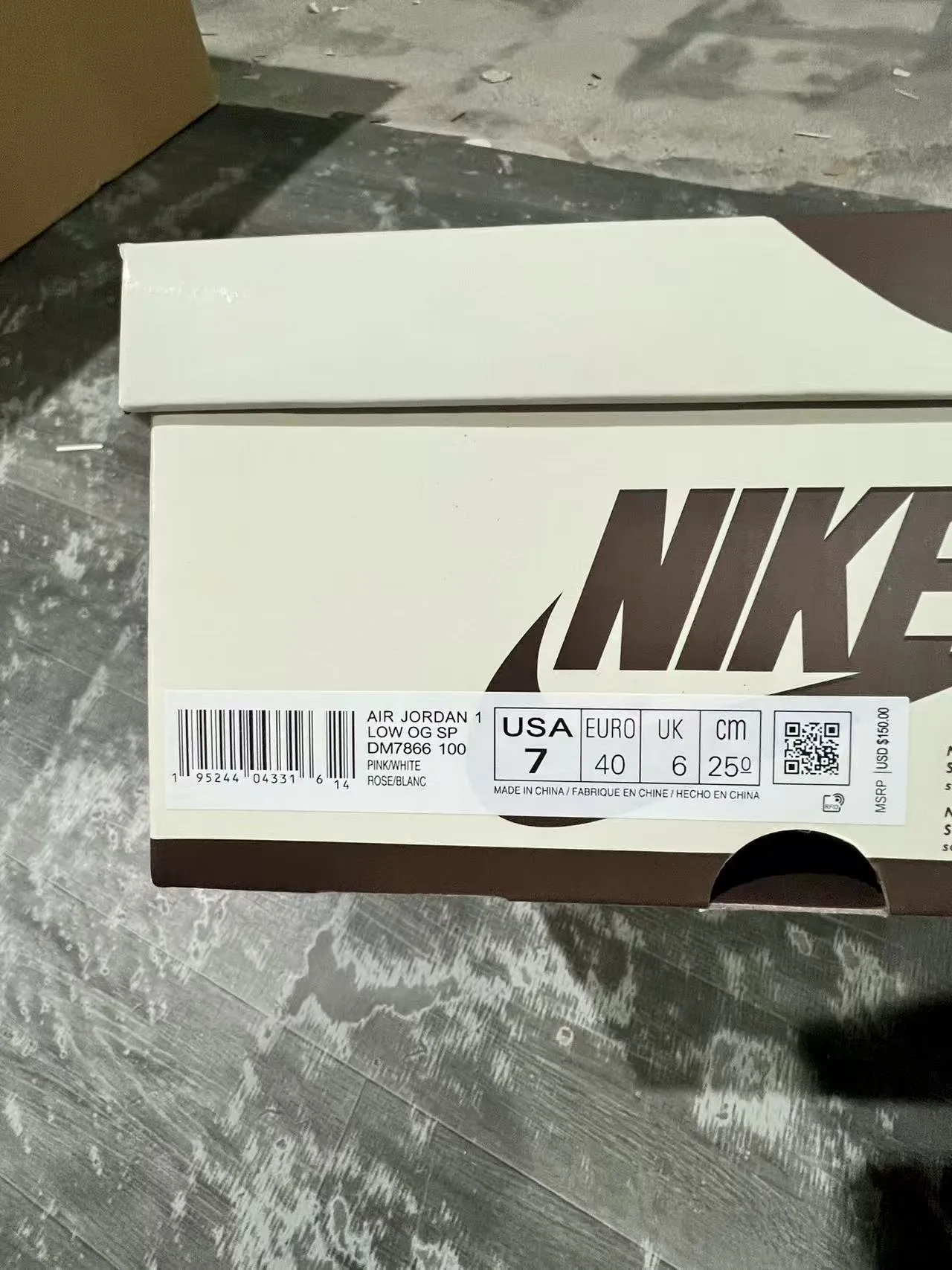 Nike Air Jordan 1 White Pink Red Lifestyle Sneakers 10