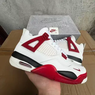 Nike Air Jordan 4 白红黑篮球鞋