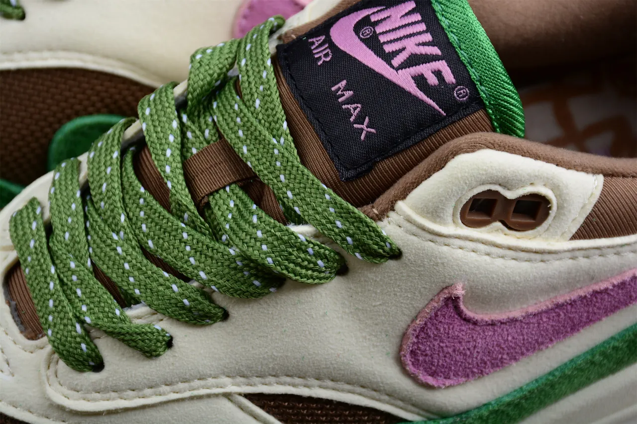 Nike Air Max 1 Green Cream Pink Lifestyle Sneakers 8