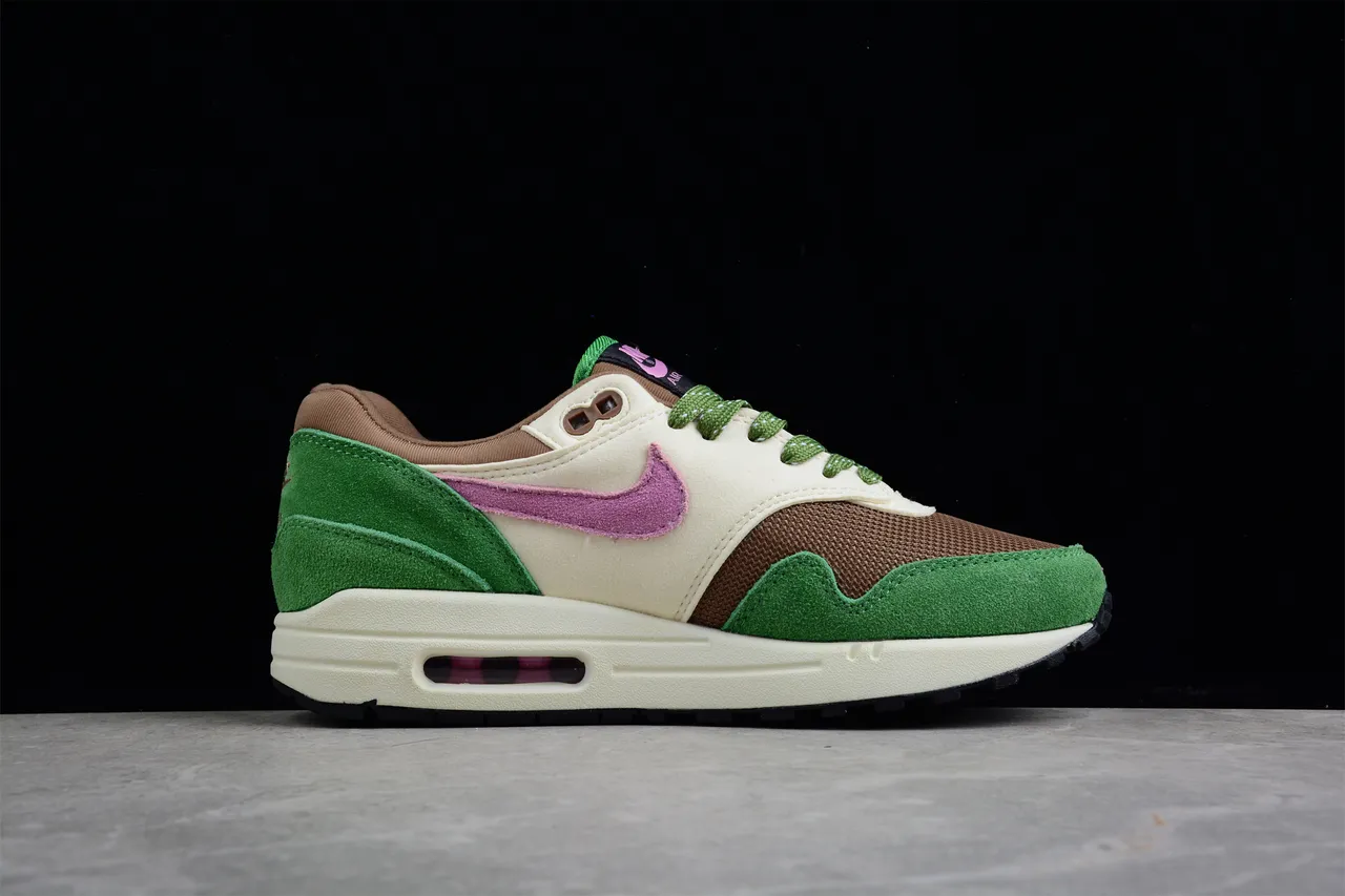 Nike Air Max 1 Green Cream Pink Lifestyle Sneakers 12