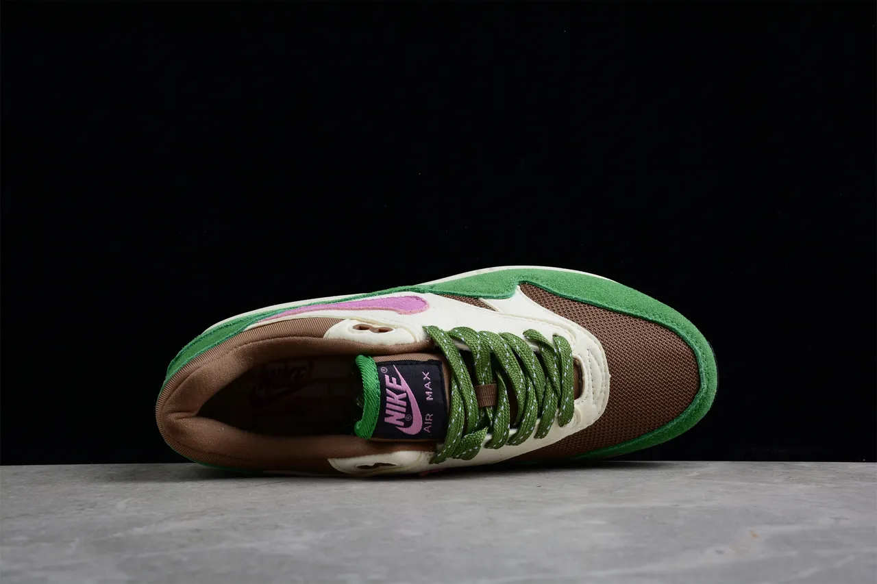 Nike Air Max 1 Green Cream Pink Lifestyle Sneakers 13