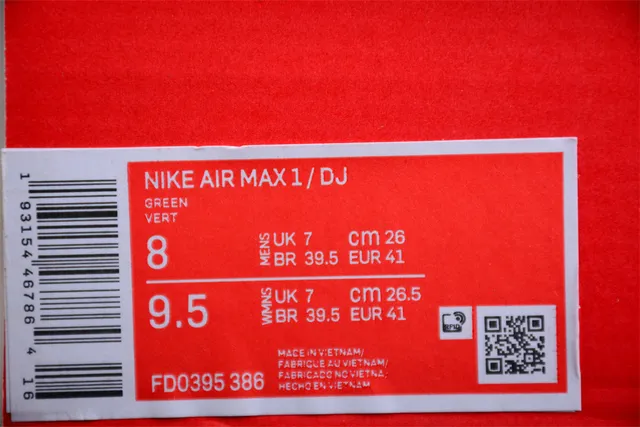 Nike Air Max 1 Olive Green White Orange Yellow Lifestyle Sneakers 2