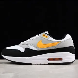 Nike Air Max 1 White Gray Black Orange Lifestyle Sneakers