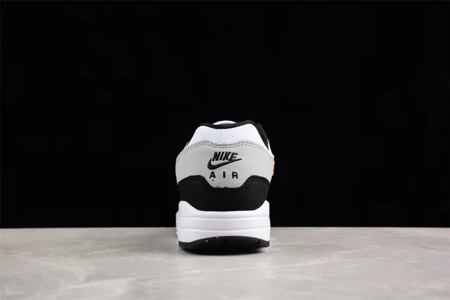 Nike Air Max 1 White Gray Black Orange Lifestyle Sneakers 10