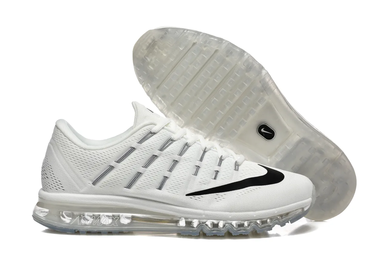 Nike Air Max 2015 White Black Transparent Running Shoes 6