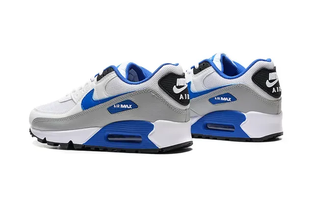 Nike Air Max 90 White Blue Gray Lifestyle Sneakers 3