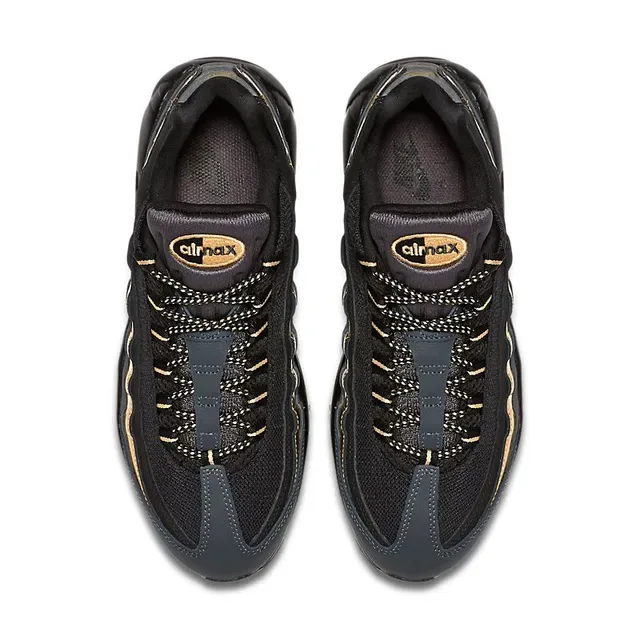 Nike Air Max 95 Noir et Or Métallique Sneakers Lifestyle 4