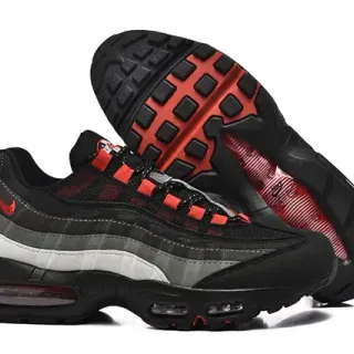 Nike Air Max 95 Black Gray Red Lifestyle Sneakers