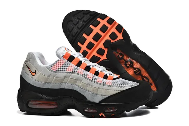 Nike Air Max 95 Black Gray Red Lifestyle Sneakers 3