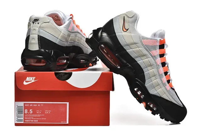 Nike Air Max 95 Black Gray Red Lifestyle Sneakers 5