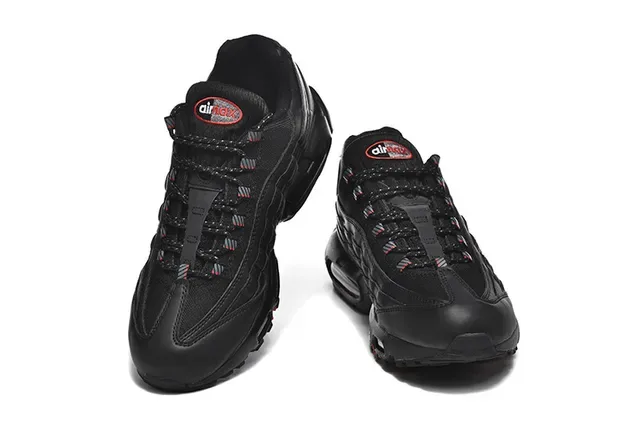 Nike Air Max 95 Black Gray Red Lifestyle Sneakers 9