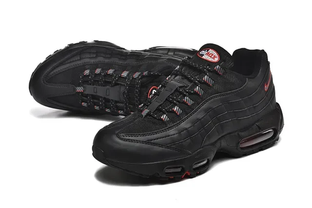 Nike Air Max 95 Black Gray Red Lifestyle Sneakers 10
