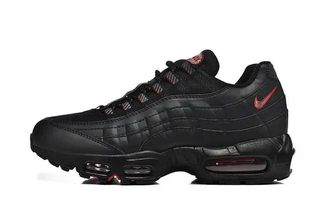 Nike Air Max 95 Black Gray Red Lifestyle Sneakers 12