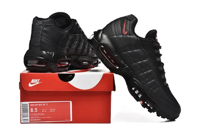 Nike Air Max 95 Black Gray Red Lifestyle Sneakers 13