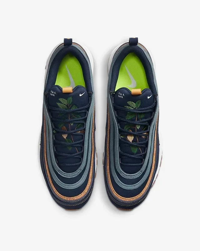 Nike Air Max 97 Navy and Brown Lifestyle Sneakers 7