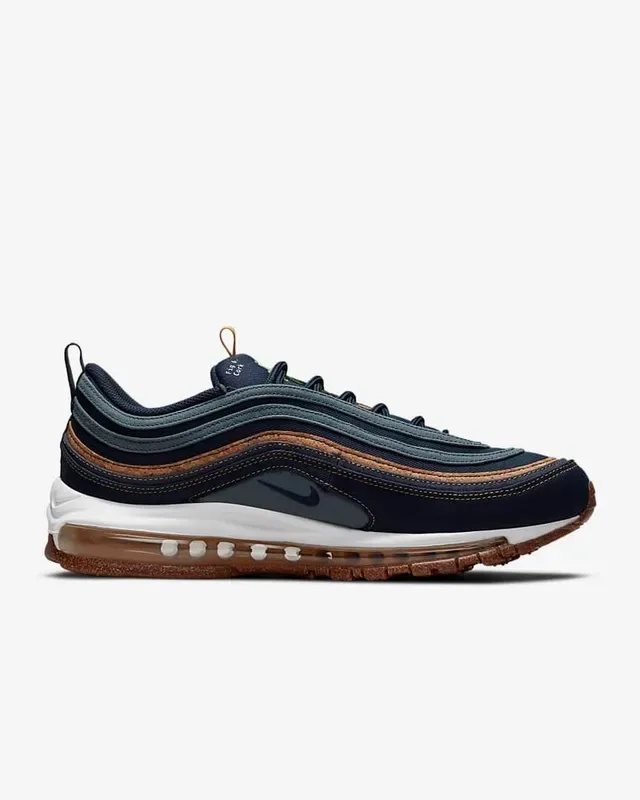 Nike Air Max 97 Navy and Brown Lifestyle Sneakers 8