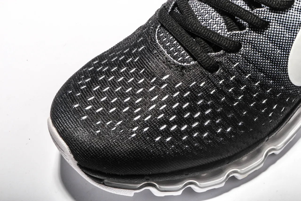 Nike Air Max Black White Engineered Knit Upper Gradient Running Shoes 5