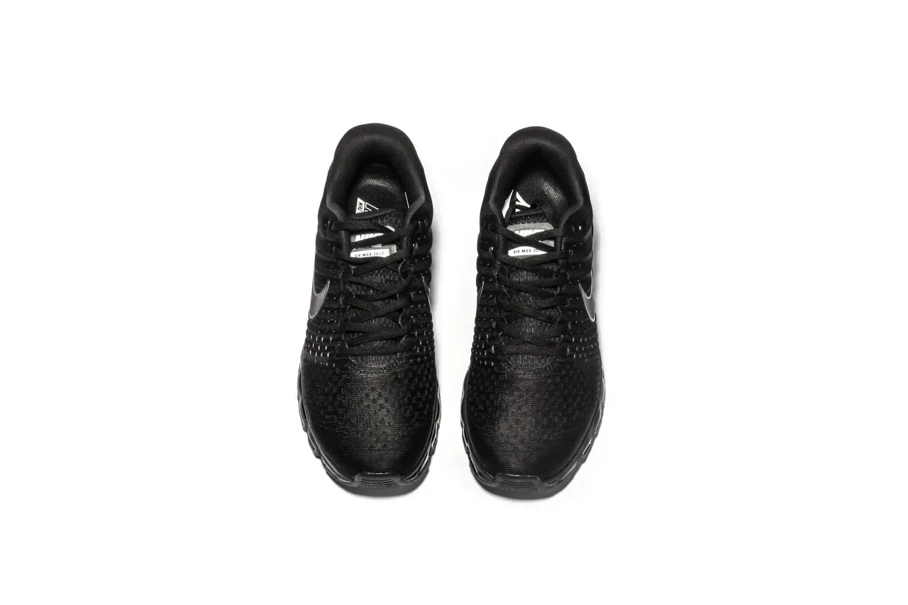 Nike Air Max Tênis de Corrida Preto Branco com Upper de Malha e Unidade Visível 9