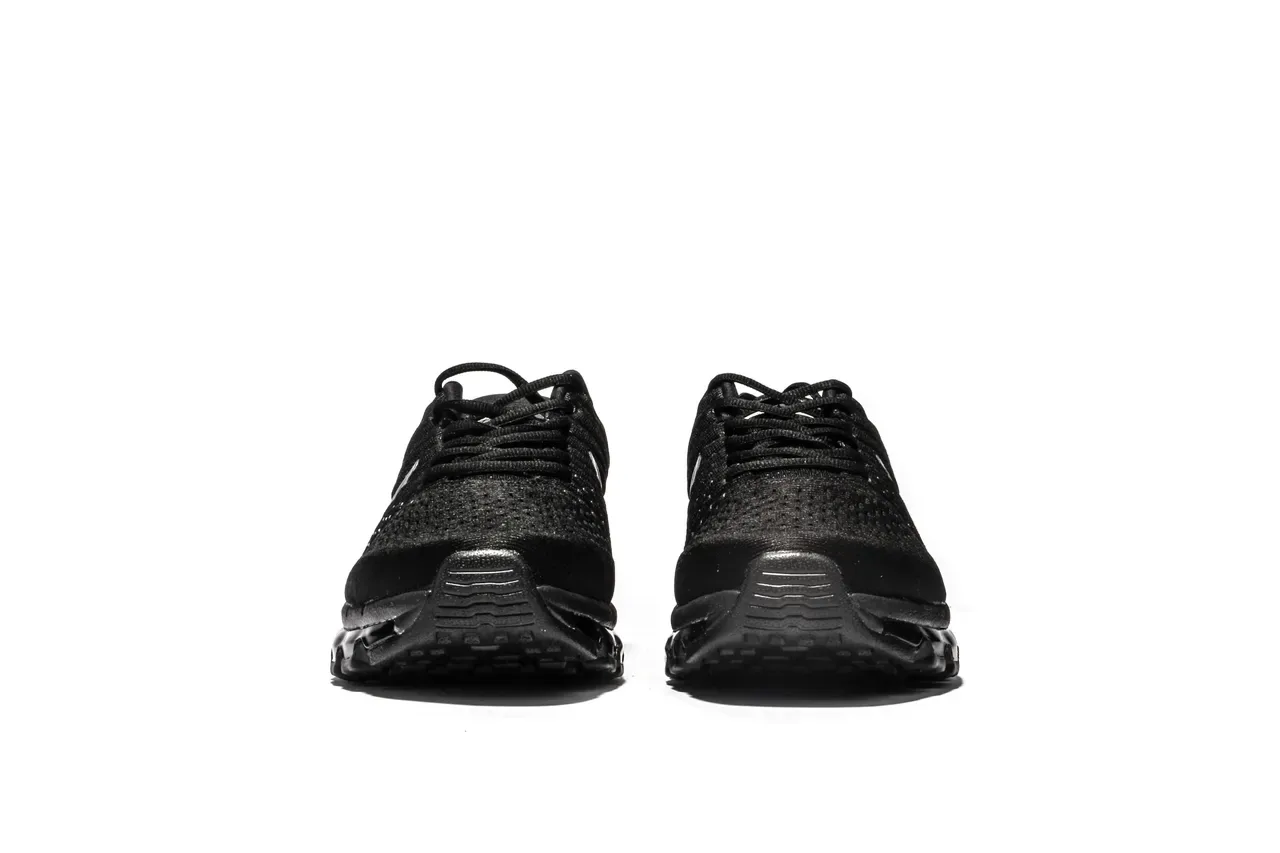 Nike Air Max Tênis de Corrida Preto Branco com Upper de Malha e Unidade Visível 10