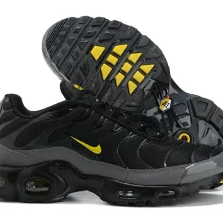 Nike Air Max Plus Black Gray Yellow Lifestyle Sneakers