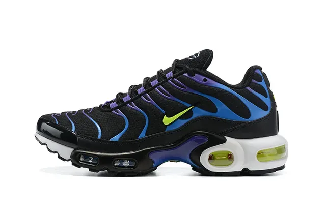 Nike Air Max Plus Black Gray Yellow Lifestyle Sneakers 15