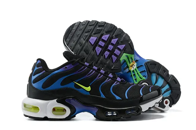 Nike Air Max Plus Black Gray Yellow Lifestyle Sneakers 16
