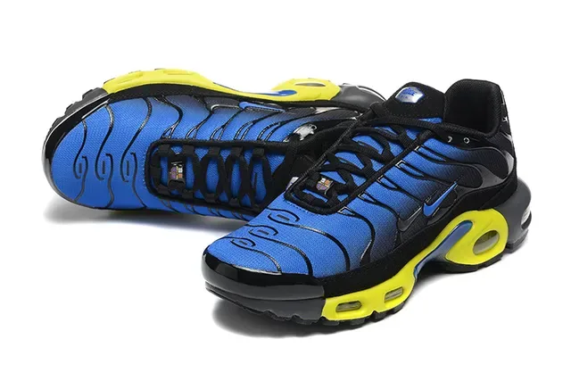 Nike Air Max Plus Volt Blue Black Lifestyle Sneakers 4