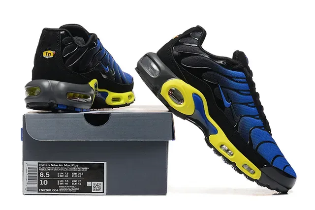 Nike Air Max Plus Volt Blue Black Lifestyle Sneakers 6