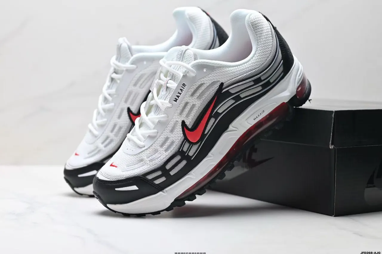 Nike Air Max Plus White Black Red Running Shoes 2