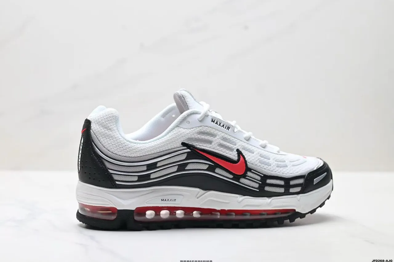 Nike Air Max Plus White Black Red Running Shoes 4